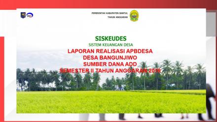LAPORAN REALISASI APBDESA SUMBER DANA ADD TA 2019